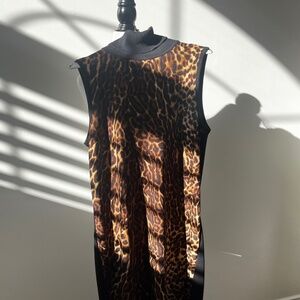 Ralph Lauren animal print turtle neck dress